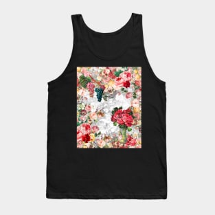 Elegant Vintage flowers and roses shabby chic grey Tank Top